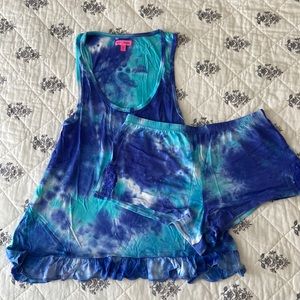 NWT BETSY JOHNSON TIE DYE PJ SET